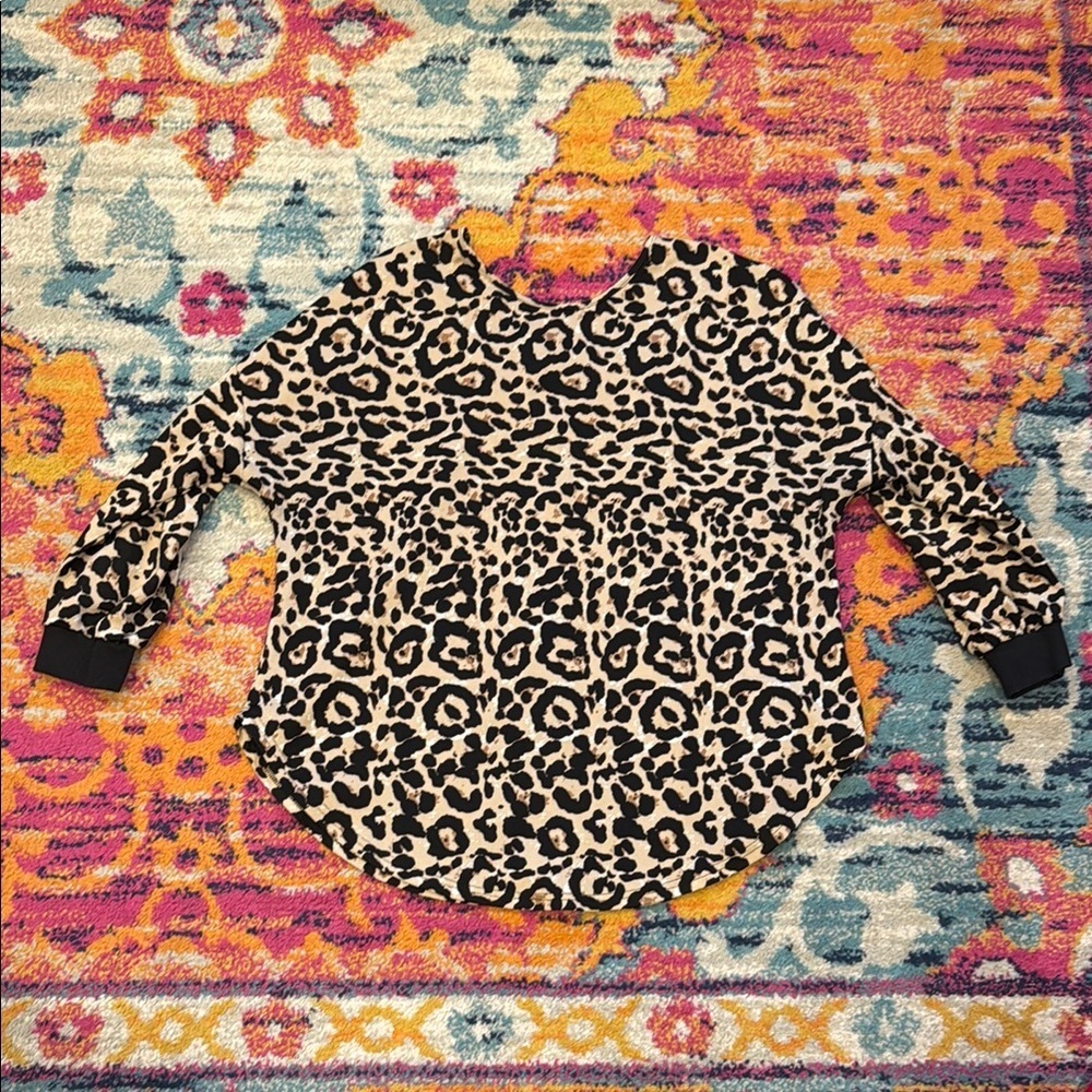 SHEIN Leopard Print Long Sleeve Top